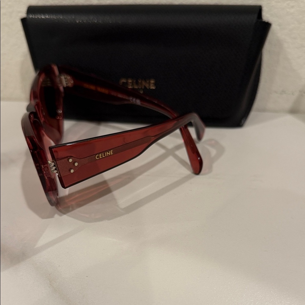 Celine Bordeaux Cat-Eye Sunglasses - Picture 3 of 6